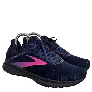 Brooks | Anthem 5 Navy Blue‎ Pink Women’s Lace up Athletic Running Sneakers 8.5